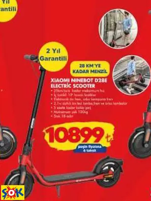 XIAOMI NINEBOT D28E ELECTRİC SCOOTER